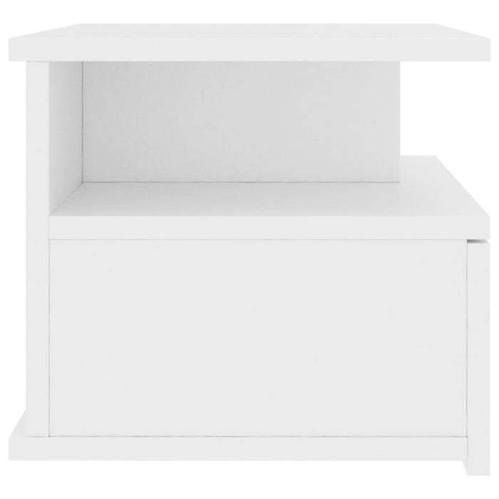 Noptiere suspendate, 2 buc., alb, 40x31x27 cm, lemn prelucrat - WALTI WALTI