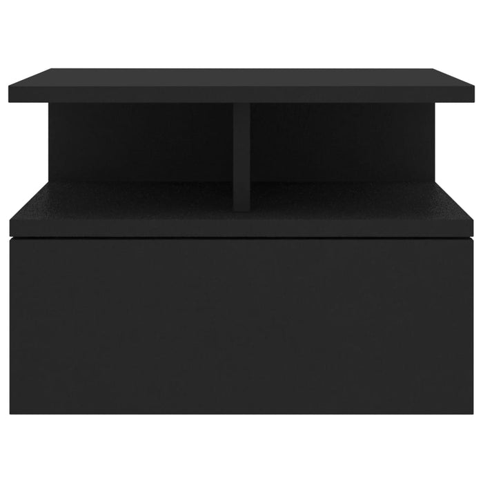 Noptiere suspendate, 2 buc., negru, 40x31x27 cm, lemn prelucrat - WALTI WALTI