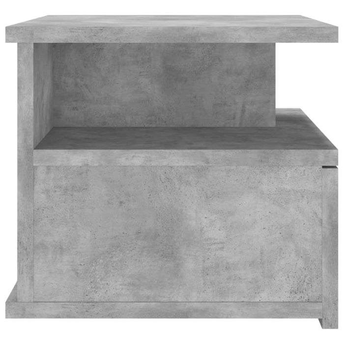 Noptieră suspendată, gri beton, 40x31x27 cm, lemn prelucrat - WALTI WALTI