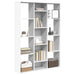 Separator cameră/Bibliotecă, alb, 100x24x140 cm, lemn prelucrat - WALTI WALTI