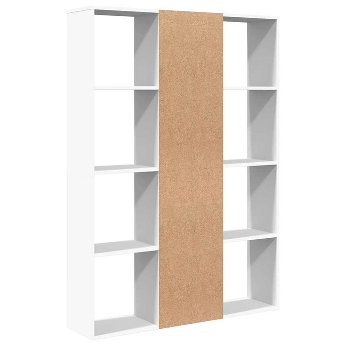 Separator cameră/Bibliotecă, alb, 100x24x140 cm, lemn prelucrat - WALTI WALTI