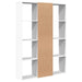 Separator cameră/Bibliotecă, alb, 100x24x140 cm, lemn prelucrat - WALTI WALTI