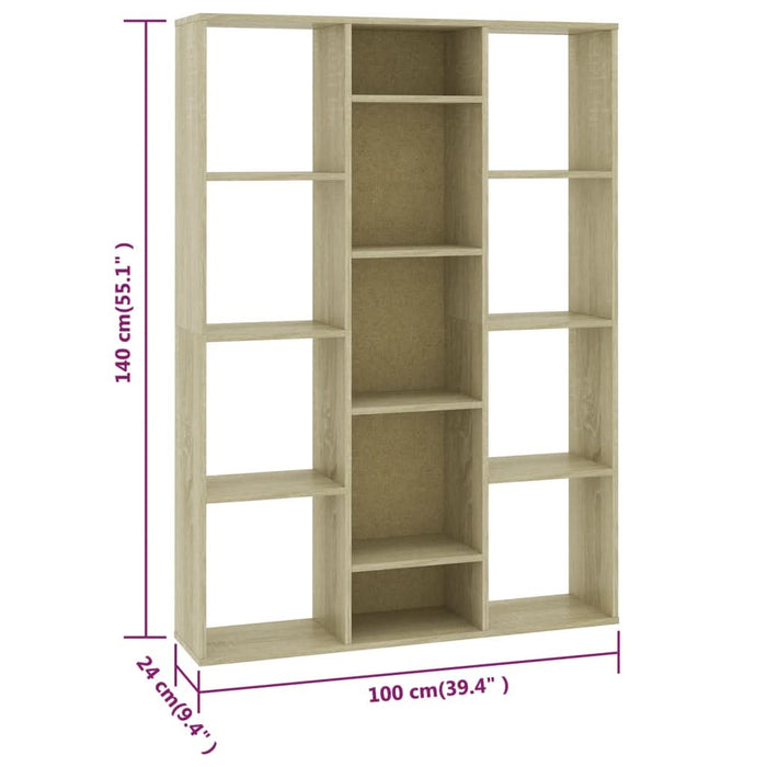 Separator /Bibliotecă stejar sonoma 100x24x140cm lemn prelucrat - WALTI WALTI