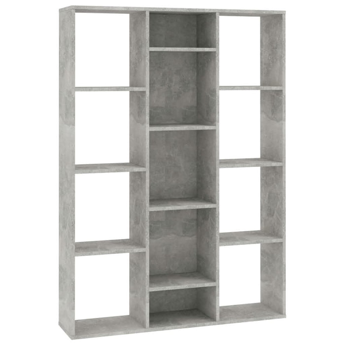 Separator/Bibliotecă, gri beton, 100x24x140 cm, lemn prelucrat - WALTI WALTI