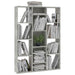 Separator/Bibliotecă, gri beton, 100x24x140 cm, lemn prelucrat - WALTI WALTI