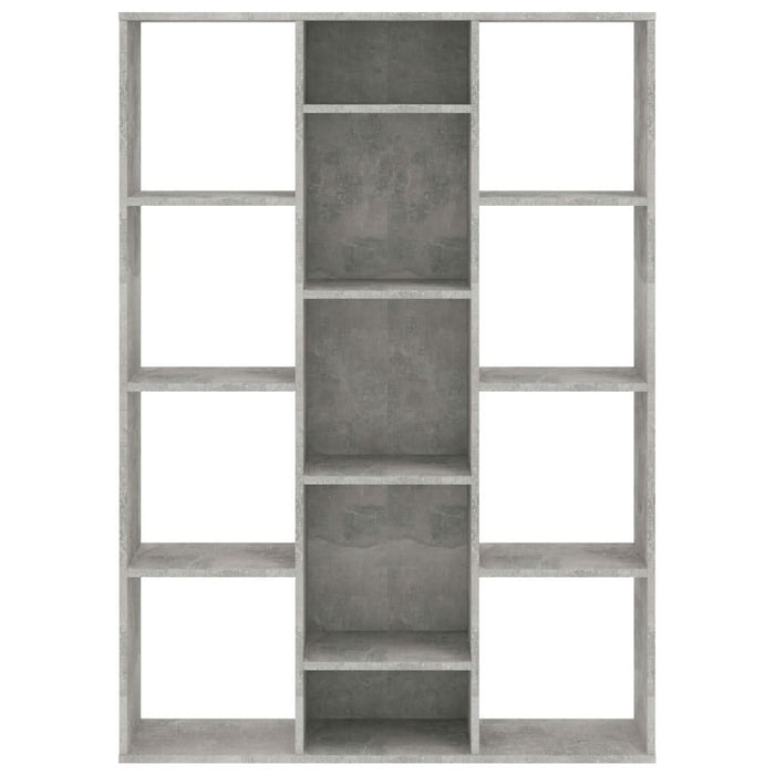 Separator/Bibliotecă, gri beton, 100x24x140 cm, lemn prelucrat - WALTI WALTI
