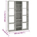 Separator/Bibliotecă, gri beton, 100x24x140 cm, lemn prelucrat - WALTI WALTI
