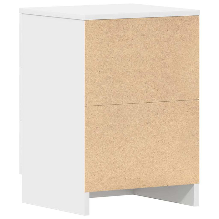 Noptiere, 2 buc., alb, 38x35x56 cm, lemn prelucrat - WALTI WALTI