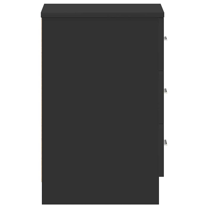 Noptiere, 2 buc., negru, 38x35x56 cm, lemn prelucrat - WALTI WALTI