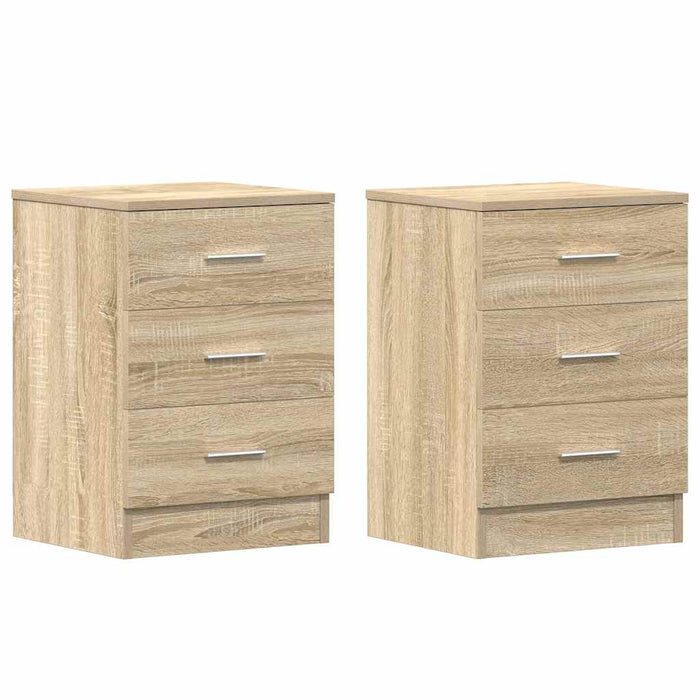 Noptiere, 2 buc., stejar sonoma, 38x35x56 cm, lemn prelucrat - WALTI WALTI