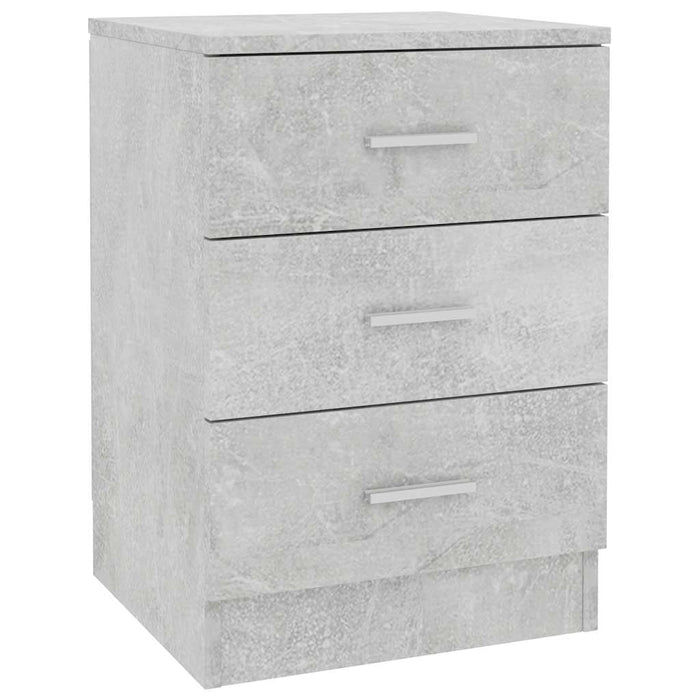 Noptieră, gri beton, 38x35x56 cm, lemn prelucrat - WALTI WALTI