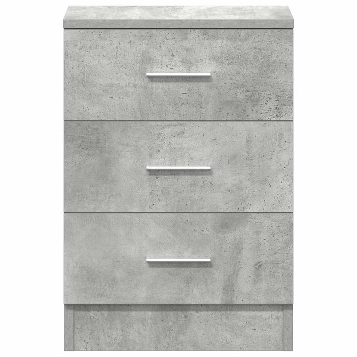 Noptieră, gri beton, 38x35x56 cm, lemn prelucrat - WALTI WALTI