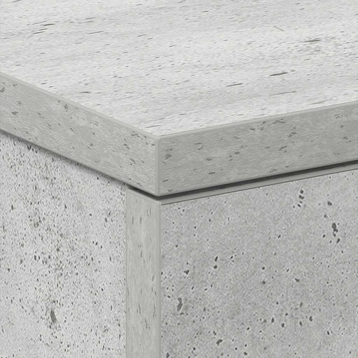 Noptieră, gri beton, 38x35x56 cm, lemn prelucrat - WALTI WALTI