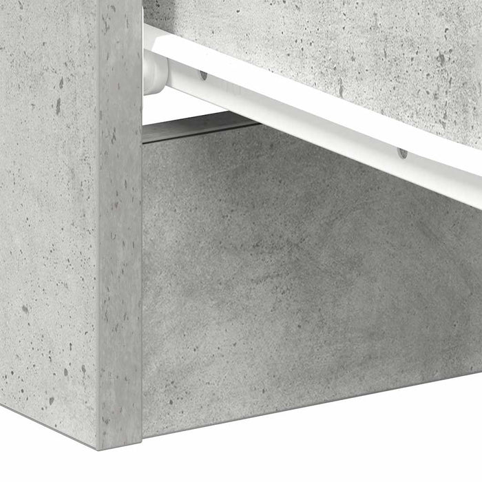 Noptiere, 2 buc., gri beton, 38x35x56 cm, lemn prelucrat - WALTI WALTI