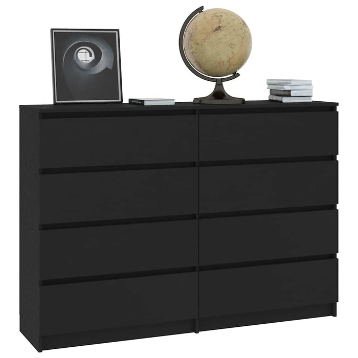 Dulap, negru, 140 x 35 x 99 cm, lemn prelucrat WALTI