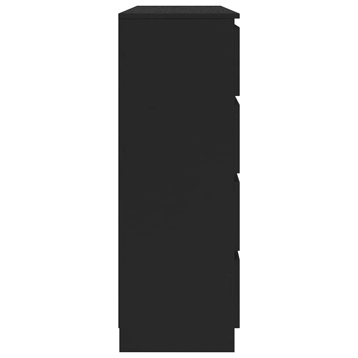Dulap, negru, 140 x 35 x 99 cm, lemn prelucrat WALTI