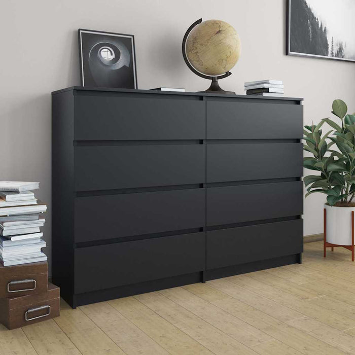 Dulap, negru, 140 x 35 x 99 cm, lemn prelucrat WALTI