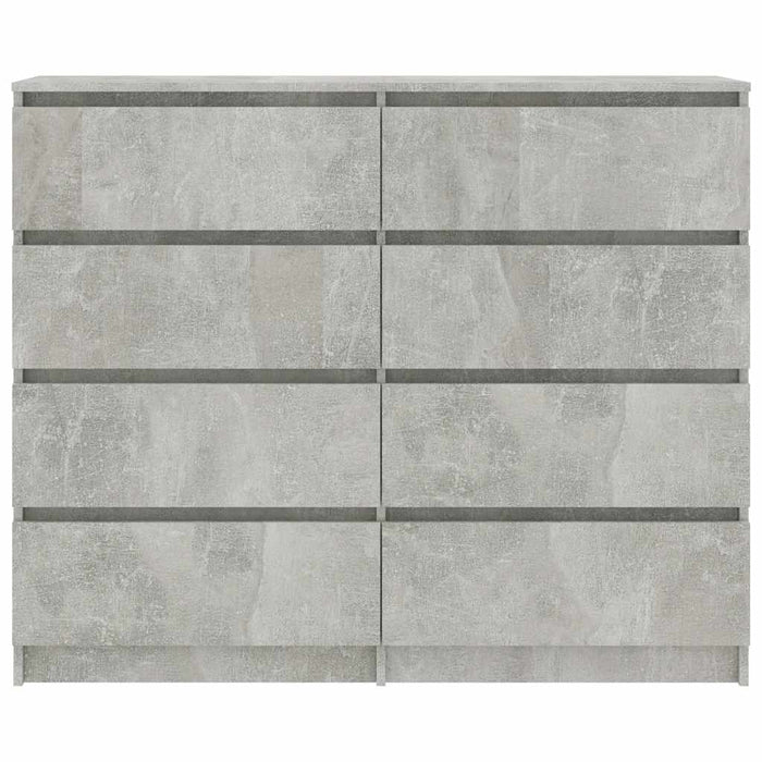 Dulap cu sertare, gri beton, 120 x 35 x 99 cm, lemn prelucrat WALTI