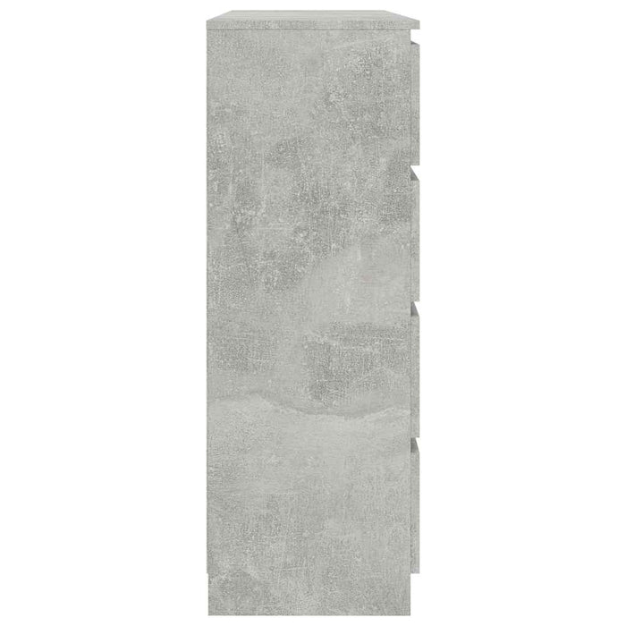 Dulap cu sertare, gri beton, 120 x 35 x 99 cm, lemn prelucrat WALTI