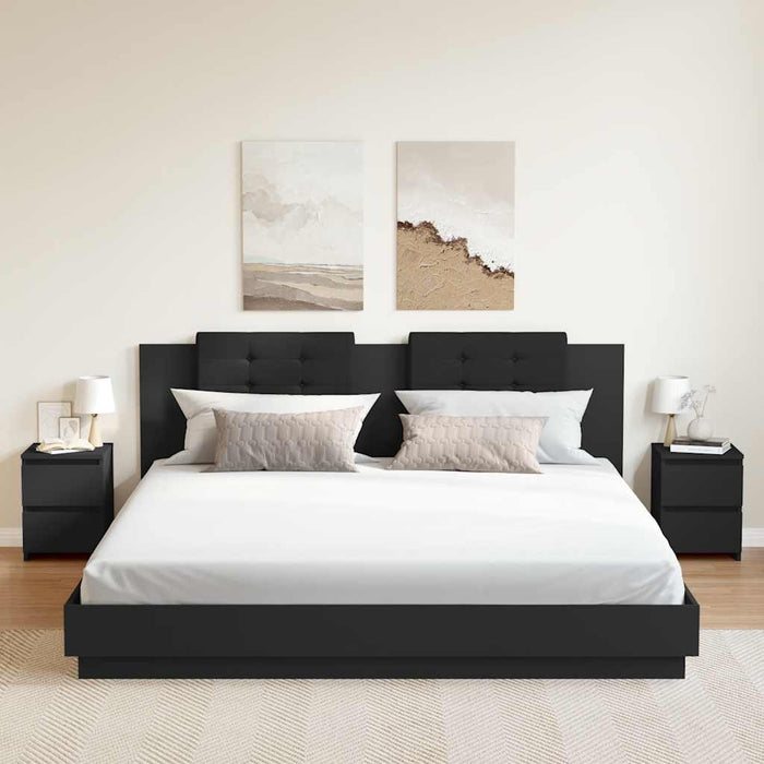 Noptiere, 2 buc., negru, 30x30x40 cm, lemn prelucrat - WALTI WALTI