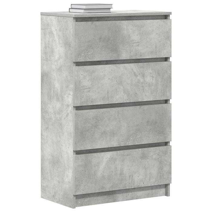 Dulap, gri beton, 60x35x98,5 cm, lemn prelucrat - WALTI WALTI