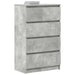 Dulap, gri beton, 60x35x98,5 cm, lemn prelucrat - WALTI WALTI
