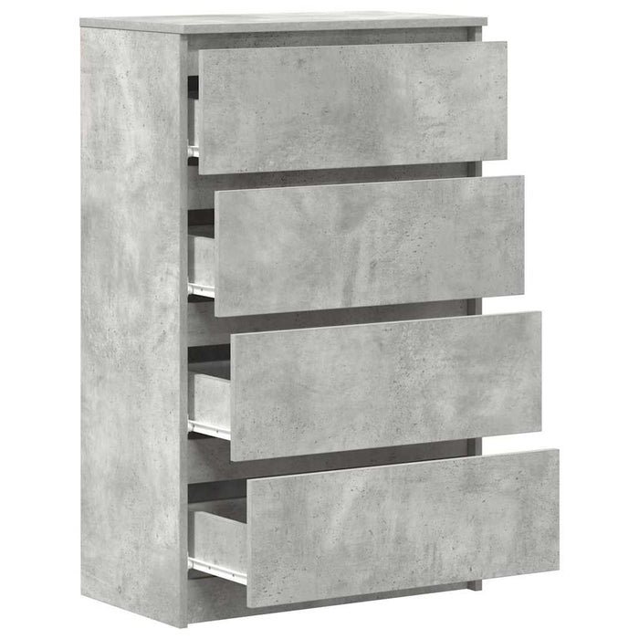 Dulap, gri beton, 60x35x98,5 cm, lemn prelucrat - WALTI WALTI