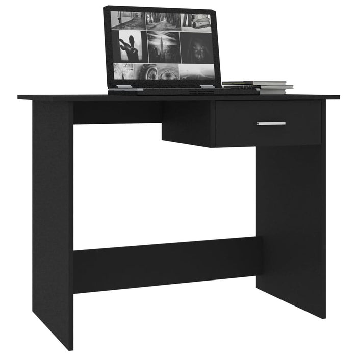 Birou, negru, 100x50x76 cm, lemn prelucrat - WALTI WALTI