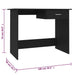 Birou, negru, 100x50x76 cm, lemn prelucrat - WALTI WALTI