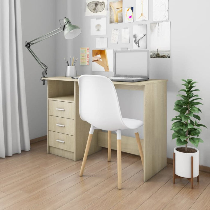 Birou cu sertare, stejar Sonoma, 110 x 50 x 76 cm, PAL - WALTI WALTI