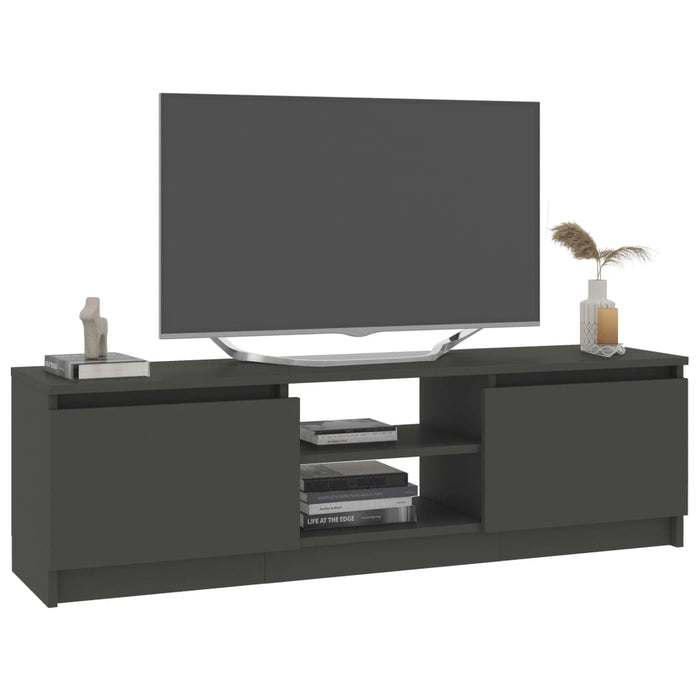 Dulap TV, gri, 120x30x35,5 cm, lemn prelucrat - WALTI WALTI
