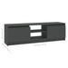 Dulap TV, gri, 120x30x35,5 cm, lemn prelucrat - WALTI WALTI