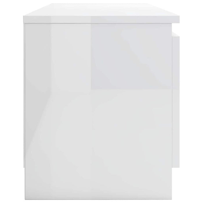 Dulap TV, alb extralucios, 120x30x35,5 cm, lemn prelucrat WALTI