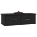 Raft de perete cu sertar, negru, 60x26x18,5 cm, lemn prelucrat - WALTI WALTI