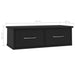 Raft de perete cu sertar, negru, 60x26x18,5 cm, lemn prelucrat - WALTI WALTI