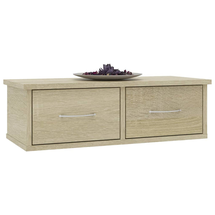 Raft de perete cu sertare, stejar sonoma, 60x26x18,5 cm - WALTI WALTI