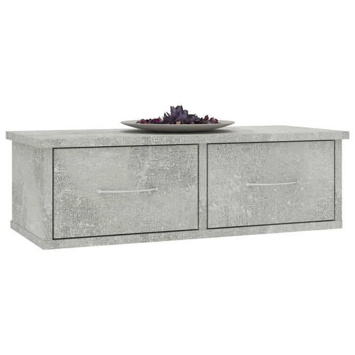 Dulap de perete cu sertare, gri beton, 60x26x18,5 cm - WALTI WALTI