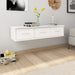 Raft de perete cu sertare, alb, 88x26x18,5 cm, lemn prelucrat - WALTI WALTI