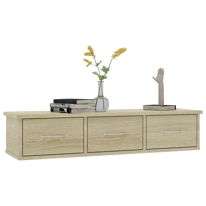 Dulap de perete cu sertare, stejar Sonoma, 88x26x18,5 cm - WALTI WALTI