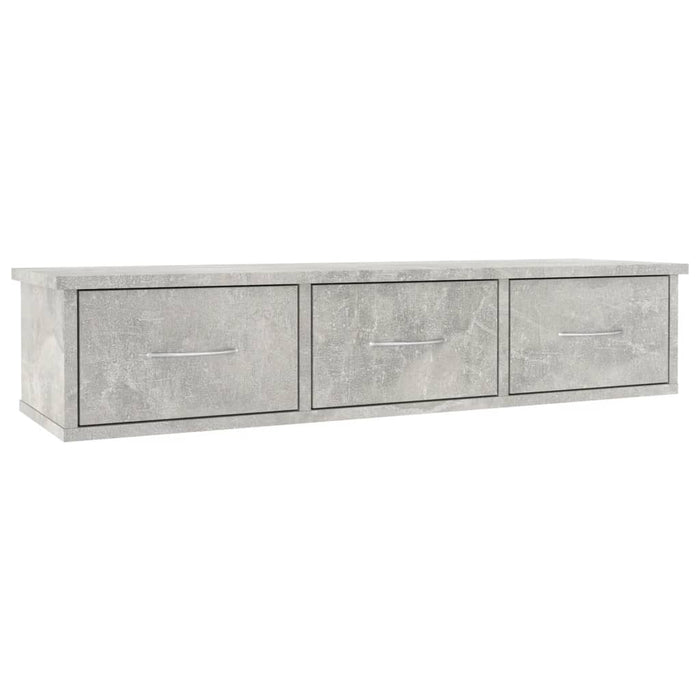 Dulap de perete cu sertare, gri beton, 88x26x18,5 cm - WALTI WALTI