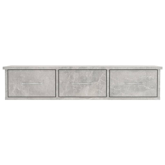 Dulap de perete cu sertare, gri beton, 88x26x18,5 cm - WALTI WALTI