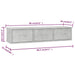 Dulap de perete cu sertare, gri beton, 88x26x18,5 cm - WALTI WALTI