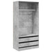 Șifonier, gri beton, 100x50x200 cm, lemn prelucrat - WALTI WALTI