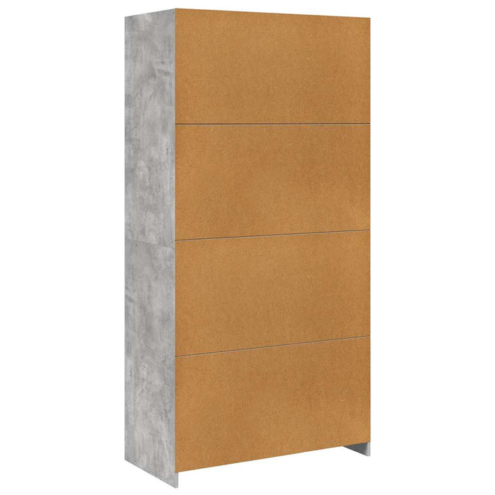 Șifonier, gri beton, 100x50x200 cm, lemn prelucrat - WALTI WALTI