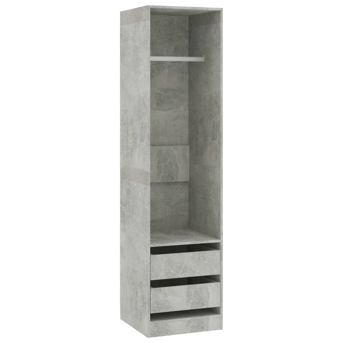 Șifonier cu sertare, gri beton, 50x50x200 cm, lemn prelucrat - WALTI WALTI