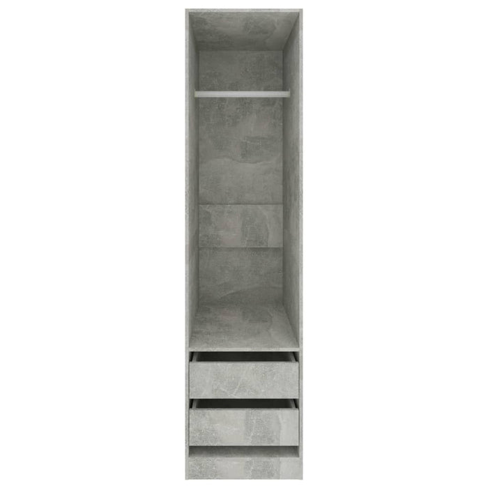 Șifonier cu sertare, gri beton, 50x50x200 cm, lemn prelucrat - WALTI WALTI