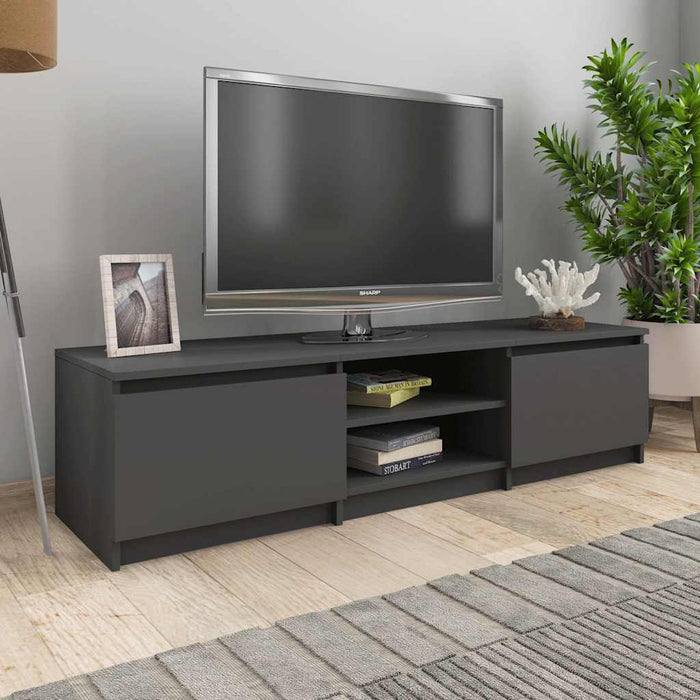 Dulap TV, gri, 140x40x35,5 cm, lemn prelucrat WALTI