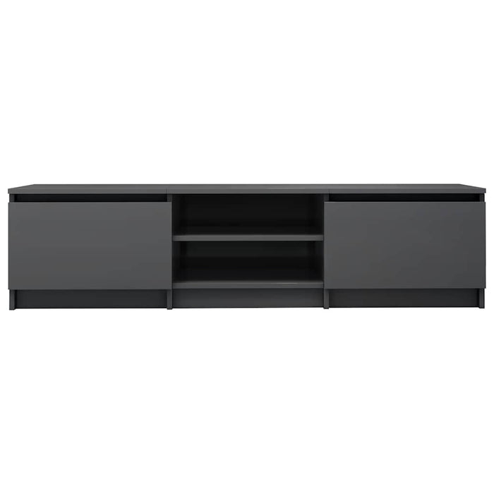 Dulap TV, gri extralucios, 140x40x35,5 cm, lemn prelucrat WALTI