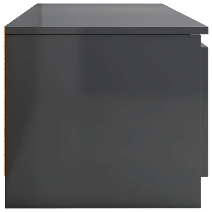 Dulap TV, gri extralucios, 140x40x35,5 cm, lemn prelucrat WALTI