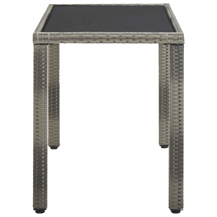 Set mobilier de exterior cu perne, 5 piese, gri, poliratan WALTI